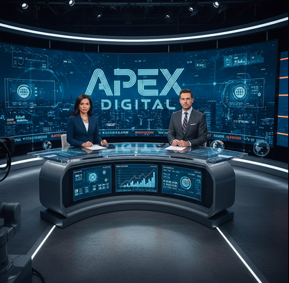 Apex Digital broadcast frame announcing sanctions against Orion Industries